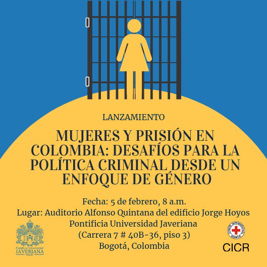 Inicia la presentación en <a href="/UniJaveriana/">Pontificia Universidad Javeriana</a> del informe acerca de la mujer y las prisiones en Colombia.
Síguenos #EnVivo a través de nuestro fan page y  javeriana.edu.co