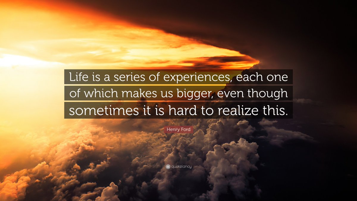 Sam___Hurley's tweet photo. Life is a series of experiences, each one making us bigger, even though sometimes it is hard to realize this... https://t.co/zCep5qD0Sm