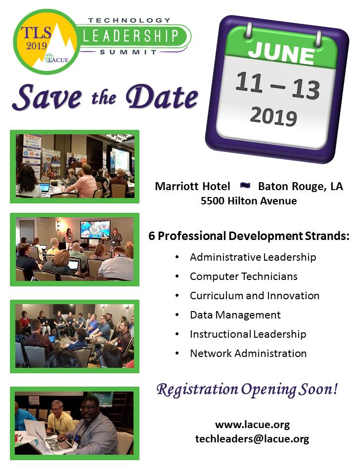 Save the date for #TLS19!!  <a href="/Drtamssen/">Dr. Tammy Seneca</a> <a href="/Dianne_LeB/">Dianne LeBlanc</a>  <a href="/technitude/">Robert Logan</a>