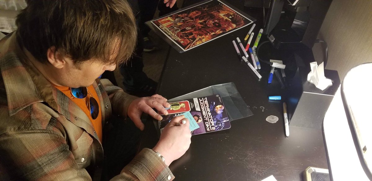Thanks to my friend Mr Bryan Keifer for getting “John Connor” Terminator 2 Reaction figure signed by Edward Furlong during his private signing last week at Days of the Dead Very much appreciated, Cheers @outerhavensignatureservices #JohnConnerFigure #edwardfurlong #texastcustoms