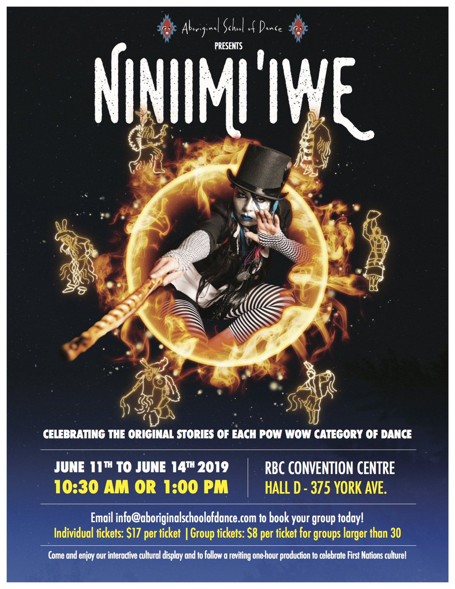 Come join us for a memorable experience on June 11-14, 2019 at the <a href="/RBCConvCtreWpg/">RBC Convention Centre Wpg</a> ! Learn about the original stories of each #Powwow category of dance through interactive presentations and performance.