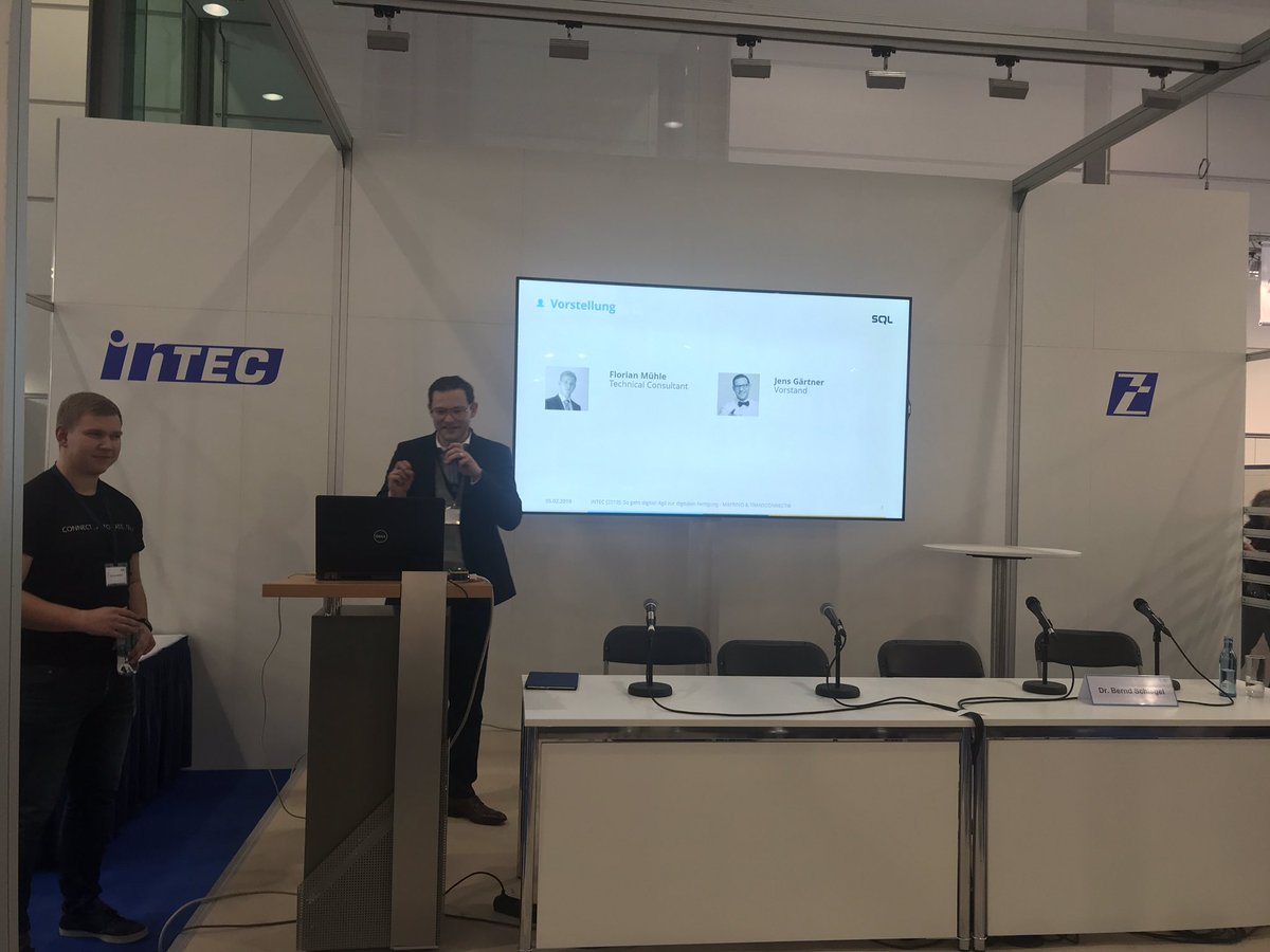 stefanehrlich's tweet photo. So geht digital: #Agil zur digitalen Fertigung - MAFRINO & #TRANSCONNECT®, der Vortrag von @jensgaertner und Florian Mühle von @SQL_Projekt_AG auf der #intec19 https://t.co/etVCNMJVI0