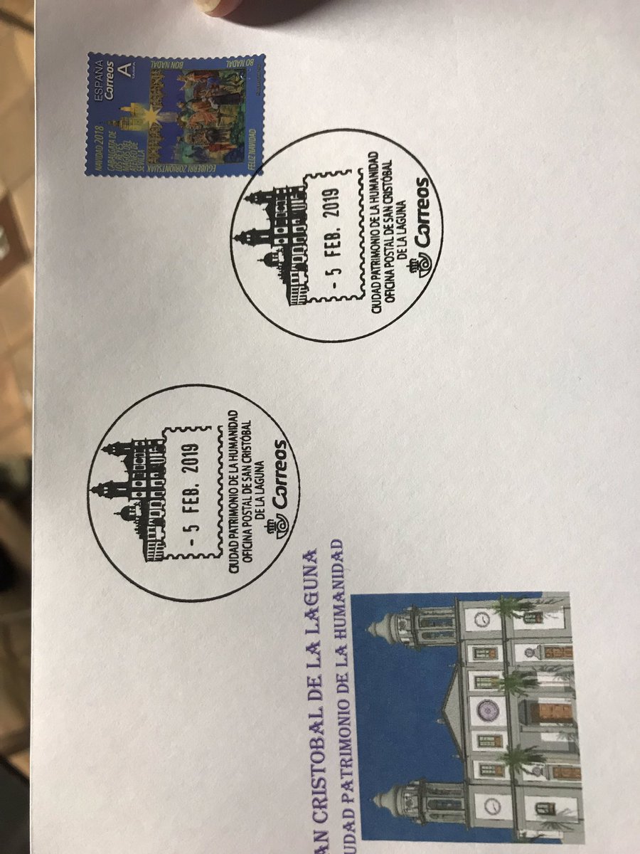 Hoy se ha presentado un matasello de La Laguna como ciudad turística patrimonio de la humanidad