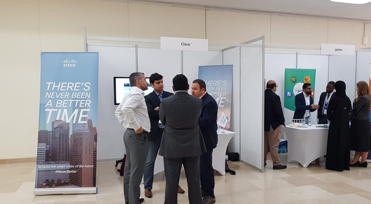 ciscomiddleeast's tweet photo. Cisco leads the discussions around Accelerating the Digital Transformation of Cities at @AbuDhabi_ADM Innovation week and showcases the smart city kinetic solution to its visitors. #CiscoCDA #CountryDigitization https://t.co/YvN2K29Gen