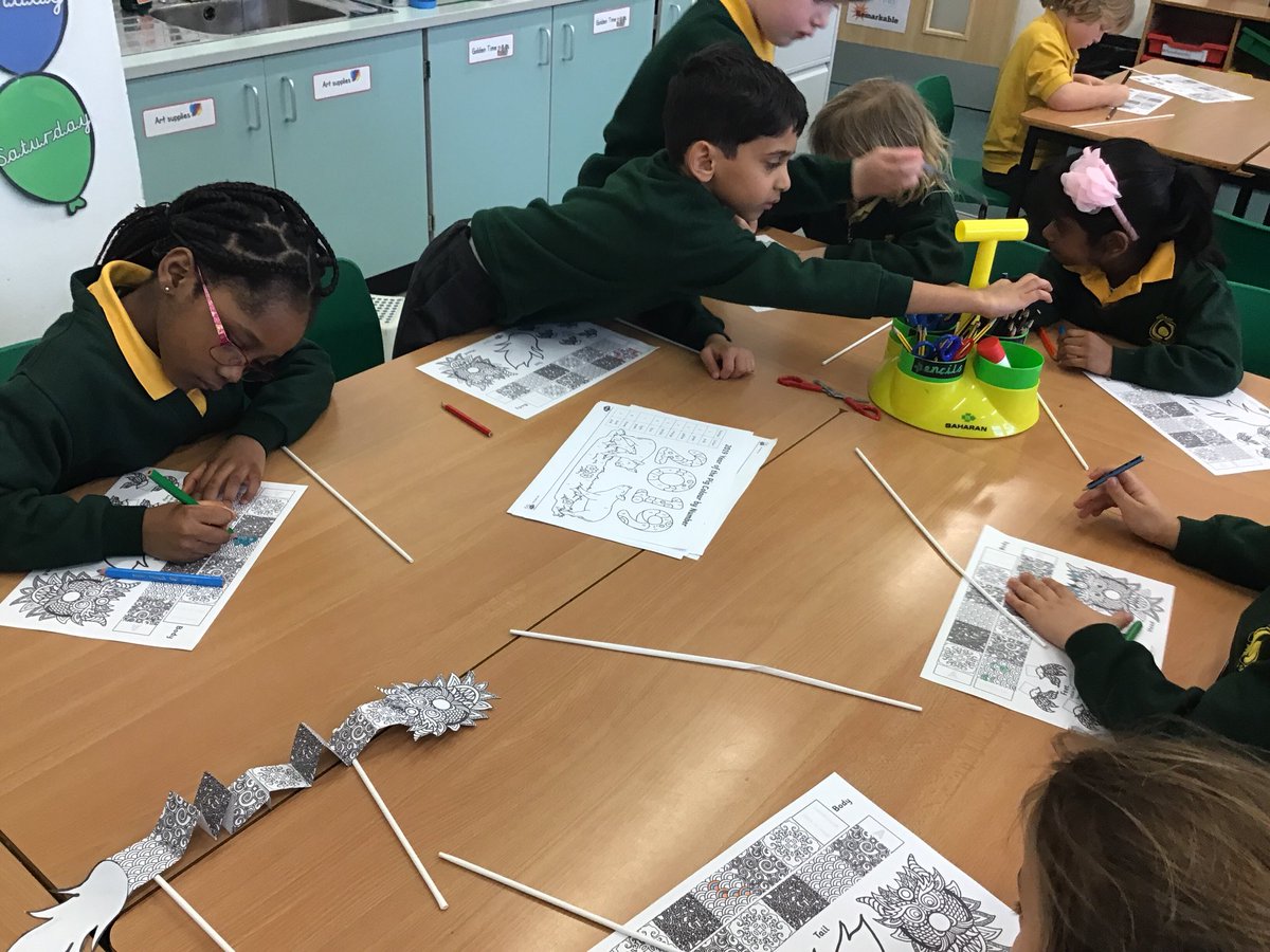 WrensMPS's tweet photo. Today is Chinese New Year. We have learned about how it is celebrated and our now using our DT skills to make dragon puppets.@WrensMPS @RobinsMPS @SparrowsMPS @DesignTechMPS https://t.co/fLbbKCIN1F