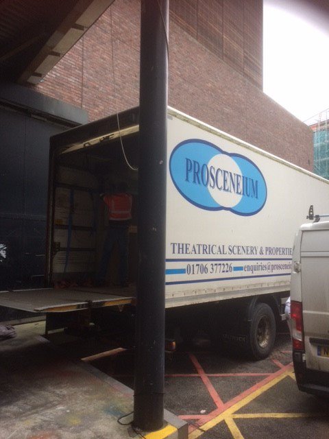 DurhamHighSch's tweet photo. Get-in Day at the @GalaDurham. Excited to see the set arriving for #thesoundofmusic https://t.co/2gOHDv8BMf