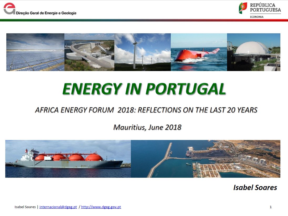 EnergyNet_Ltd's tweet photo. Why is #Portugal considered a leader in European renewable energy? Download the #AEF18 presentation “Energy In Portugal” from Portuguese Ministry of Environment &amp; Energy Transition, before the #Africa #Energy Forum arrives in #Lisbon this June #AEF19 - https://t.co/QMAeJJWbN6 https://t.co/JJbAGw00Hz