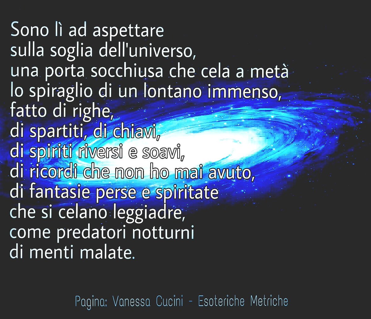 VMetriche's tweet photo. Raccolta Poetica: Nei meandri miei più tetri
(Lupi Editore)
Disponibile in versione cartacea ed e-book in tutti gli Store e Online.
#VentagliDiParole #ScrivoArte #CasaLettori #frasibelle #parole #aforismi #amoleggere #lettori #leggere #caffèletterario #libriconsigliati #universe https://t.co/MgrnF0ycYS