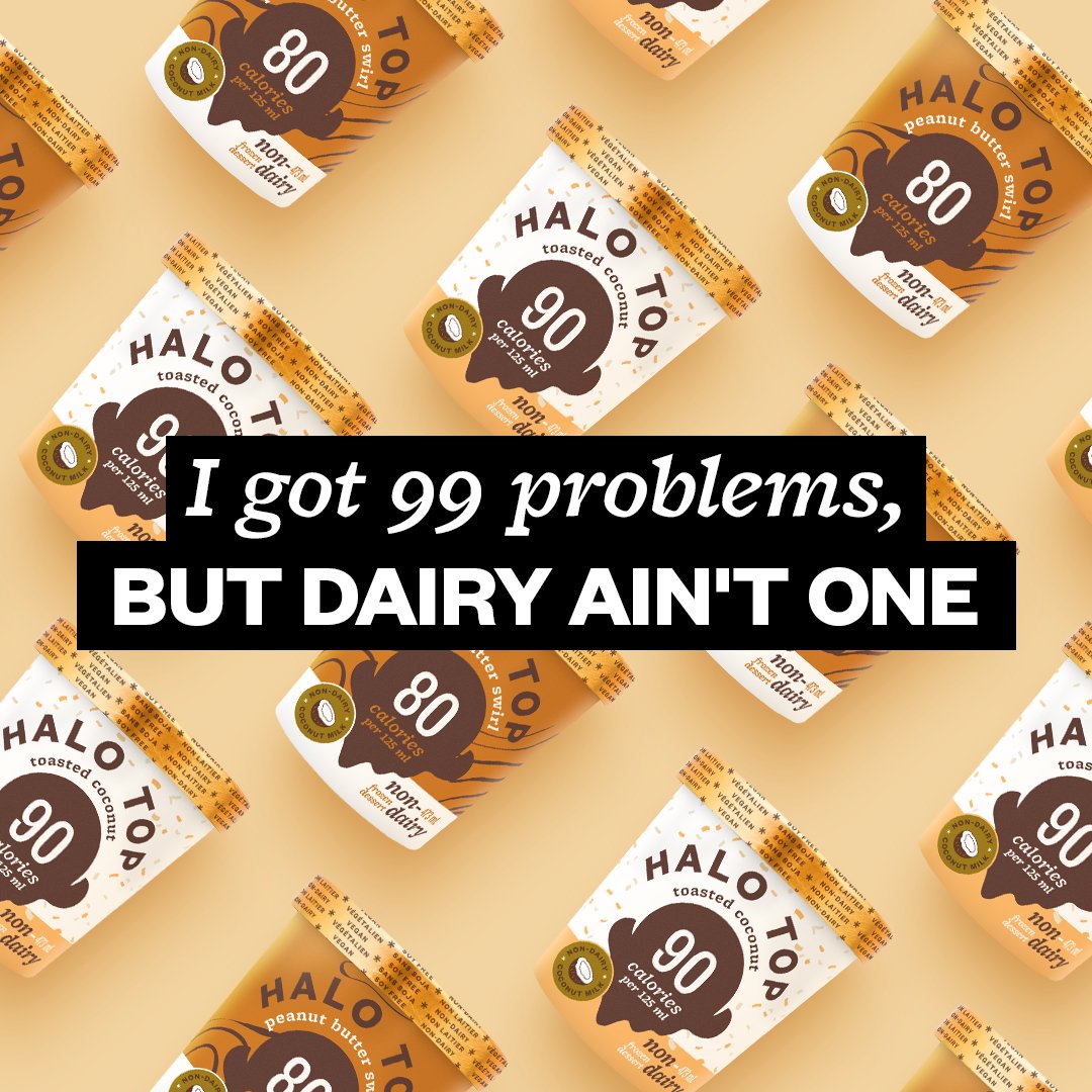 halotop_ca's tweet image. Non-Dairy needs no introduction. Spoon drop. #Vegan #SoyFree