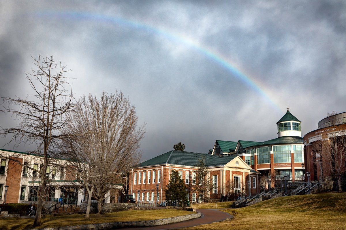 Did anyone see the rainbow this morning over campus?