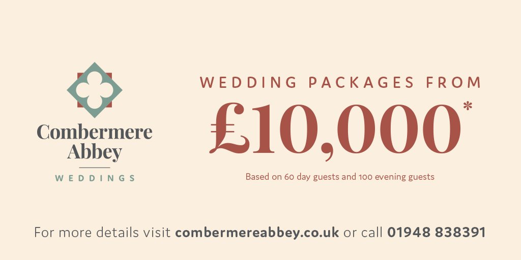UKWeddingOffers's tweet photo. Book your 2019 or 2020 wedding date at @combermereabbey and recieve an amazing discounted package! https://t.co/yileG7SYEU https://t.co/aILB5AaPrD