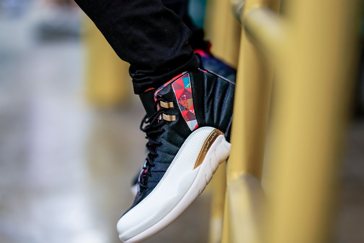 jordan 12 chinese new year on feet