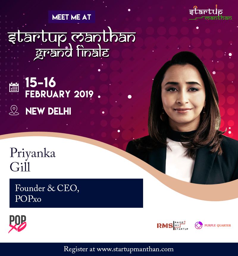 StartupManthan's tweet photo. We’re excited to announce that @priyankagill , Founder @POPxoDaily will be #Speaking at #StartupManthanGrandFinale!
This is YOUR opportunity to #Meet, #Interact &amp; #Learn from the top notch #Speakers
#Register @ https://t.co/VyMDtHz4Um  
#Details @ https://t.co/f9cdMGFVym https://t.co/kmaHi3WpAB