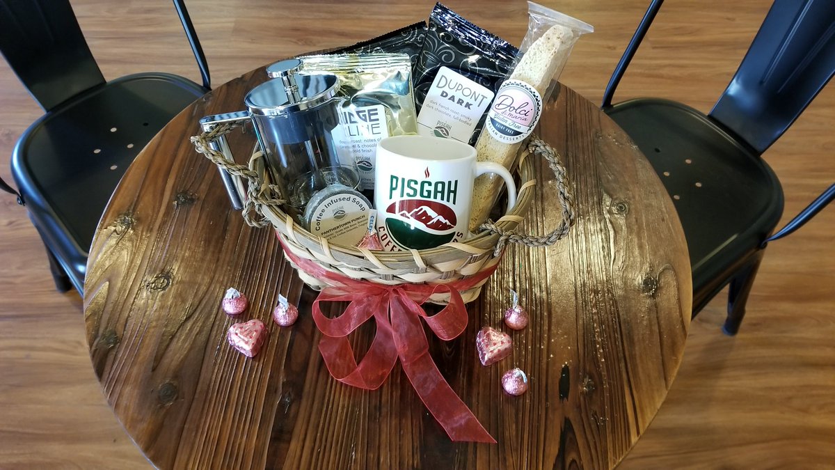 PisgahRoasters's tweet image. Ditch the flowers. We want coffee! Treat your loved one (or yourself) to our Valentine&apos;s Basket! 3 - 2oz fractional packs of ground coffee, 8oz French Press, coffee mug, exfoliating soap round infused with our coffee grounds, Dolci di Maria biscotti.
#valentine #bemine #coffee