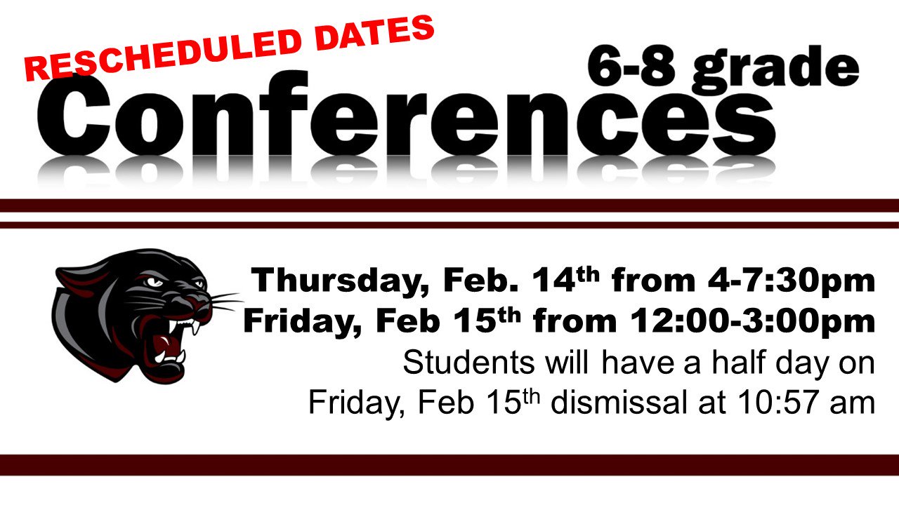 Parchment Schools on Twitter "Middle School New dates for conferences