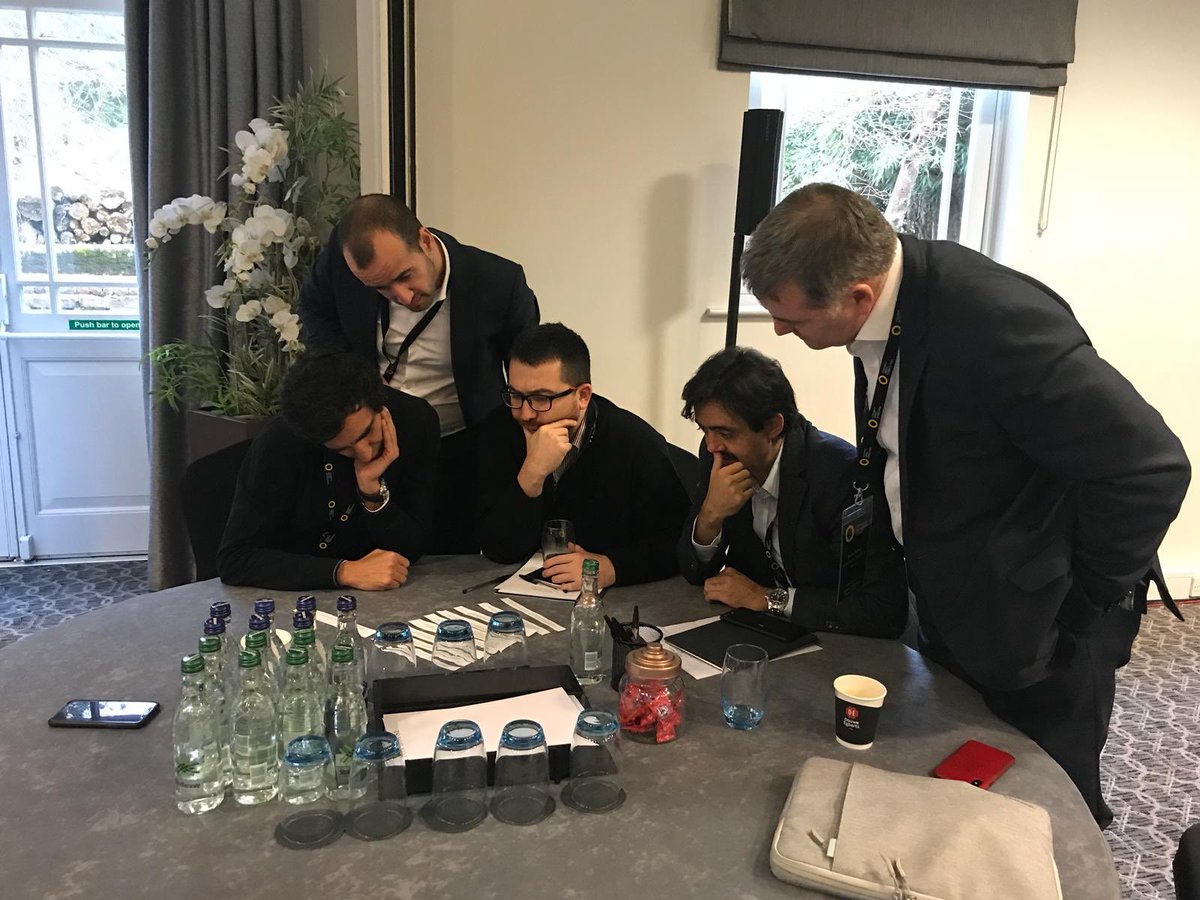 CMCSummits's tweet image. Our guests have put their thinking caps on for ⁦@RainBirdAI workshop session at #GCIOB