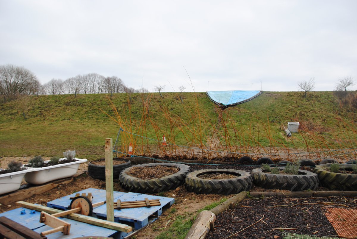 RHS_Allotment's tweet photo. We inspected our two main raintwater 🌧️ catchers today and, overall, we have approximately collected 3000 litres of rainwater so far this winter ❄️period. All of what we have designed and built, with the help of parent volunteers, is working very well indeed @RHS_Allotment🌿 https://t.co/00TwOoK0WQ