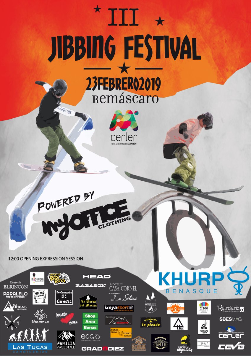 AramonCerler's tweet image. El próximo viernes 8 de febrero se abren las inscripciones para el III Jibbing Festival powered by My office.
Atentos!! Plazas limitadas!

#cerler #jibbing #snowpark #nieve #cerlerenamora