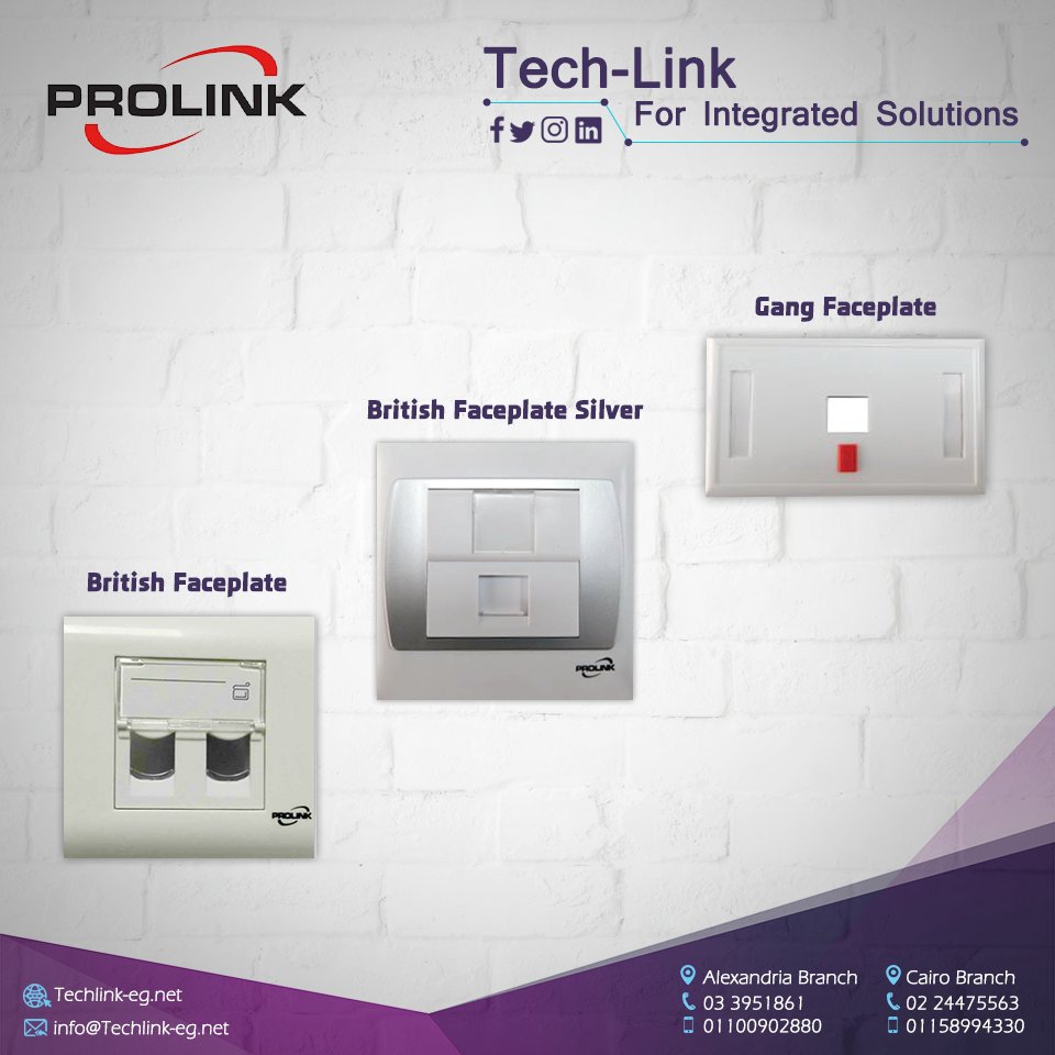 TechLink1997's tweet image. Buy Faceplates all other #Prolink products for complete network solution

Contact us from Tech Link:
📞Cairo Branch
02 24475563 - 01158994330

📞Alexandria Branch
03 3951861 - 01100902880