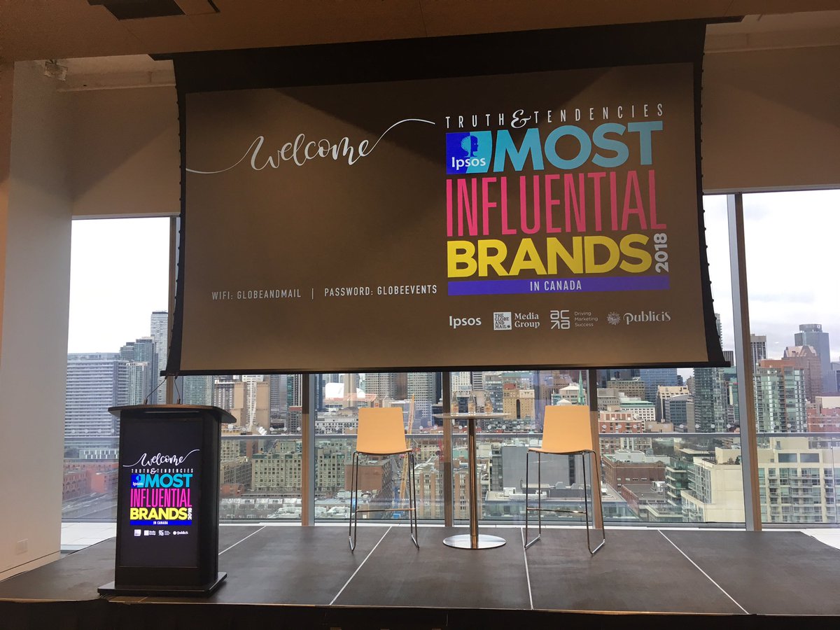 sliiiiip's tweet photo. Happy to be in attendance at the @IpsosCanada 2018 Most Influential Brands presentation this morning! #IpsosMIBTT https://t.co/BvySmBkJUJ