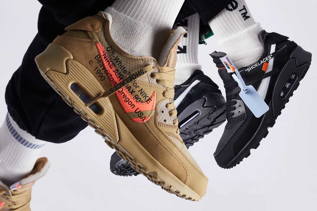 kixout's tweet photo. Off-White x Nike Air Max 90 'Black' &amp; 'TAN'👌

Slots are now Available https://t.co/ADyCg7CZbA 

Limited Slots Available ⌛️

https://t.co/rURsJGaYGO

https://t.co/snpgOyEiRM https://t.co/RhHPwa1j9b