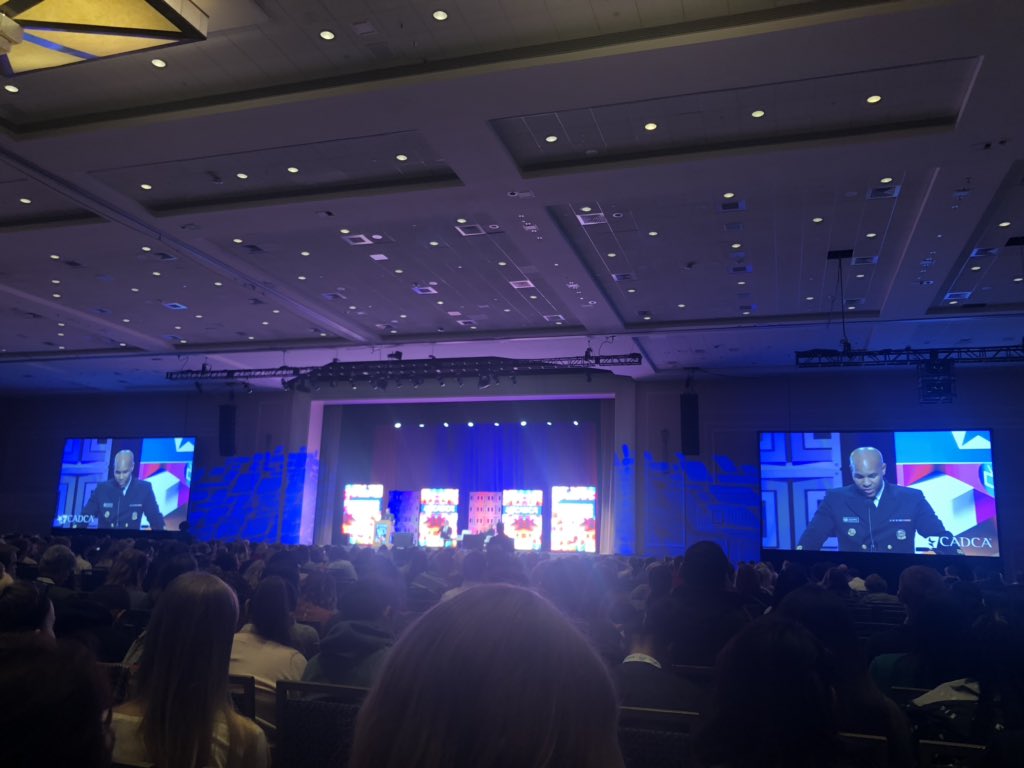 SCCDATINC's tweet photo. @Surgeon_General speaking to us about what it means to have an addiction and supporting recovery efforts. #putanendtostigma #cadca https://t.co/doFri3BdWJ