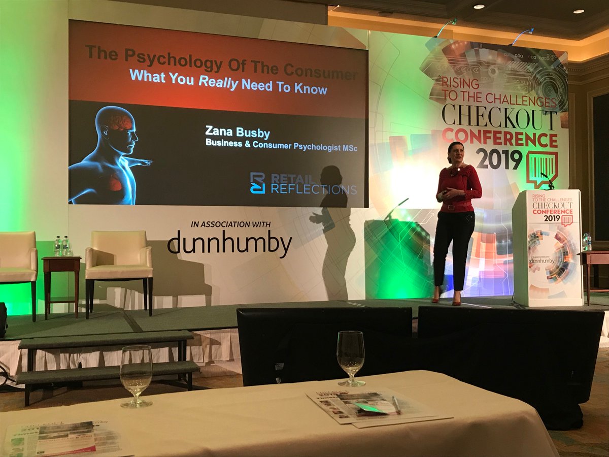 CheckoutIreland's tweet photo. Our final speaker, @Zana_A_, business and consumer psychologist at Retail Reflections is here to talk about how, what, and why people buy. https://t.co/PTKl6BhLxR