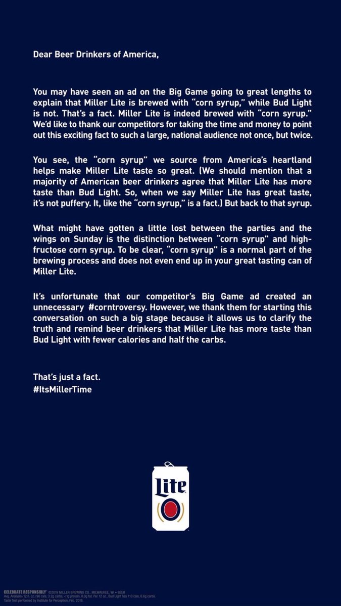BigDiehl31's tweet image. @MillerLite taking the confusion out of the air and showing a little support for the heartland.             🍺 🌽 🍺 #MoCorn #CornBeer19