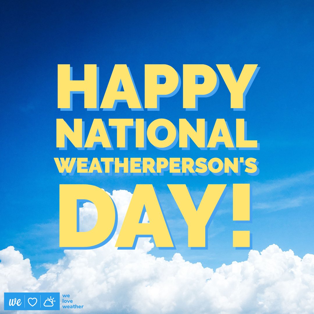 We Love Weather (@weloveweather) on Twitter photo Today is #NationalWeatherPersonsDay, and OF COURSE we're celebrating! Thank you to all of the meteorologists at <a href="/weatherchannel/">The Weather Channel</a> and across the world for the amazing work you do! Today is #NationalWeatherPersonsDay, and OF COURSE we're celebrating! Thank you to all of the meteorologists at <a href="/weatherchannel/">The Weather Channel</a> and across the world for the amazing work you do!