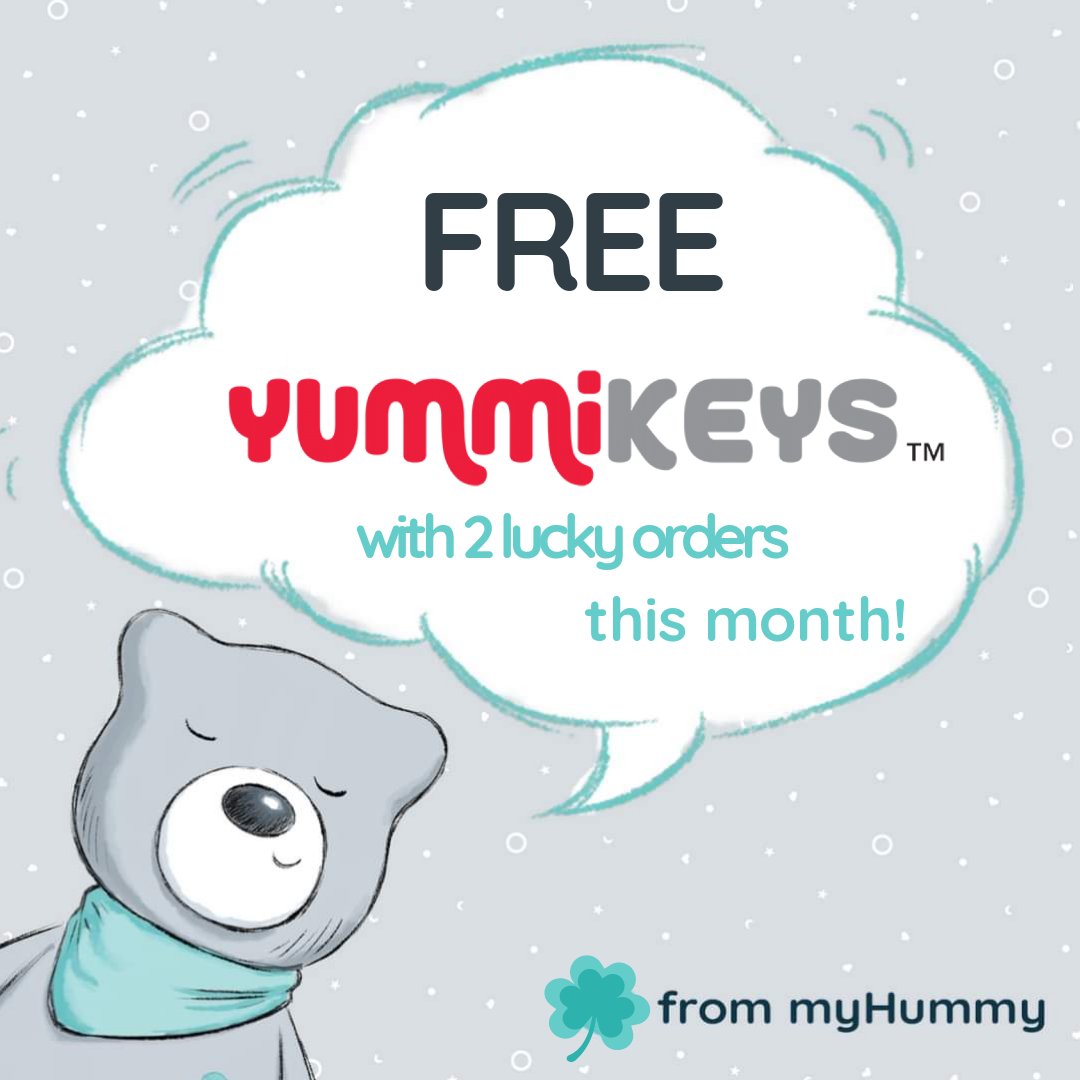 FREE <a href="/YummiKeys/">Yummikeys</a> WITH 2 LUCKY ORDERS 🍀🍀
This month only, 2 lucky customers will be receiving a FREE set of jingly jangly stainless steel teething rings from <a href="/YummiKeys/">Yummikeys</a> with their myHummy! Place you order on our official website before Feb 28th to be in with a chance of winning!