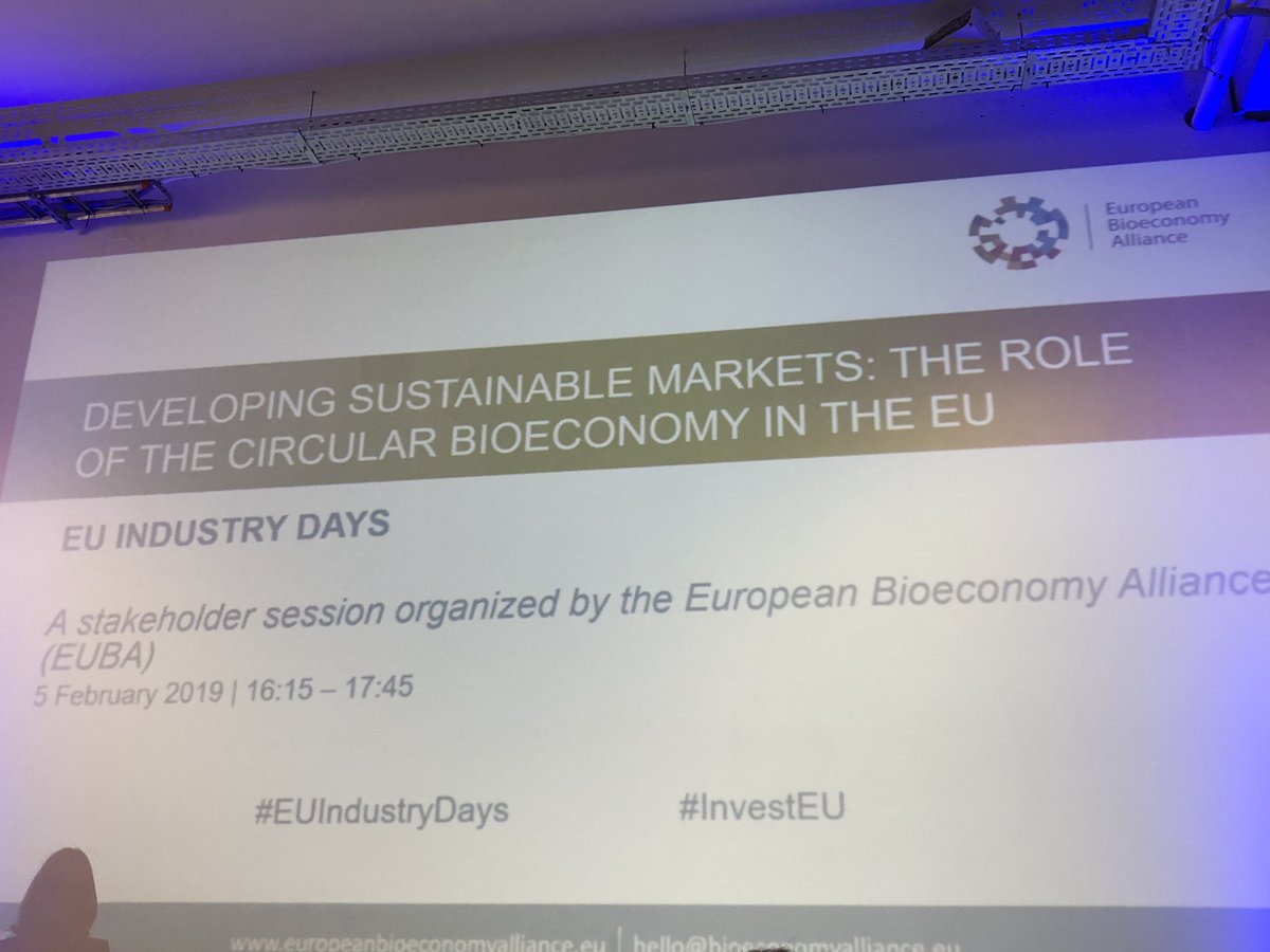 Starting the session on #bioeconomy at the #industrydays . We need markets for #biobased products to address #sustainability and #climate challenges.