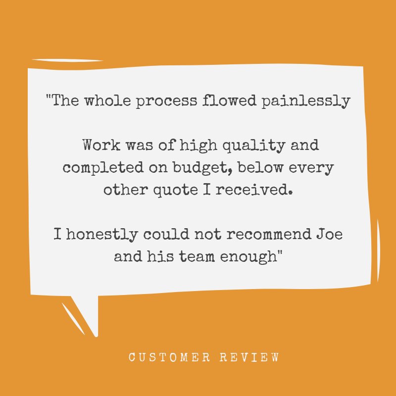 JQ_Developments's tweet photo. Here's a customer review we received for a large double extension in 2016.  

Contact Joe to discuss your building project on 07803 800 735. 

We've built our business on client recommendations through our quality workmanship &amp; customer focussed, reliable service. https://t.co/gqq6KsvLPx