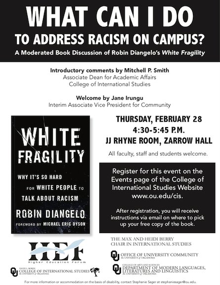 Want to learn, grow &amp; make the OU campus a better place? Register now for this special February 28th event hosted by CIS in conjunction with @OuCommunity &amp; <a href="/OU_MLLL/">Modern Languages</a> at bit.ly/2Dl13ED.