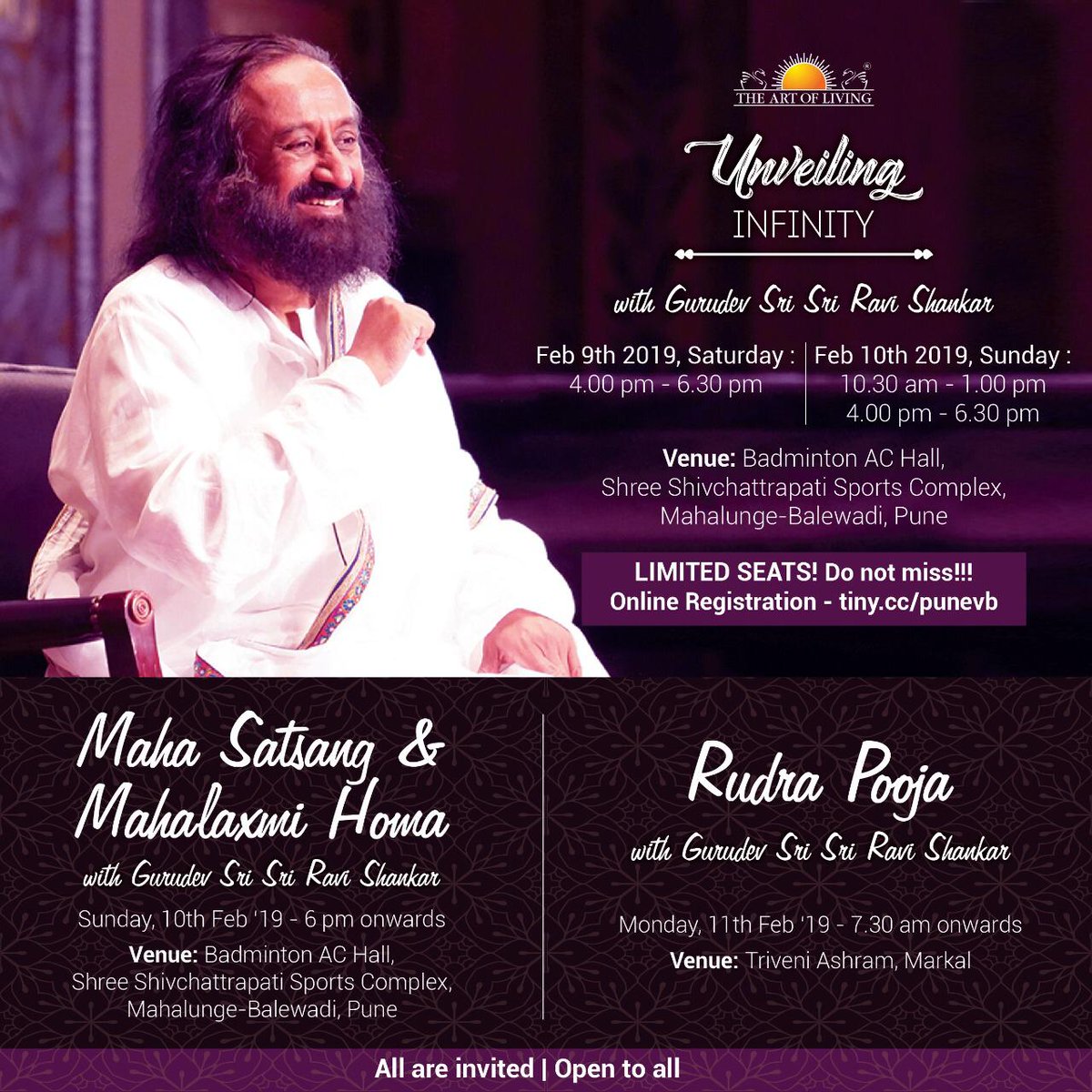 Want to find Out your goals in life? Want know the purpose of this life? Want to live life to the fullest? 
Then here is a Gift for you. #VigyanBhairav 9-10 Feb with @SriSri 
#SriSriInPune