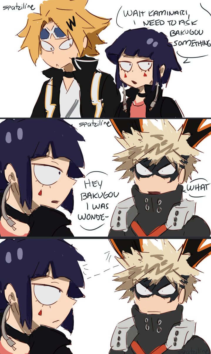 AU where Bakugou's mask moves according to his emotions, making it extremely easy to read him lol #BNHA #BokuNoHeroAcademia 