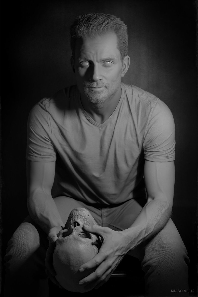 andrewpprice's tweet image. Insanely detailed portrait of Scott Eaton. By Ian Spriggs buff.ly/2G9XBQN #maya #mudbox #vray