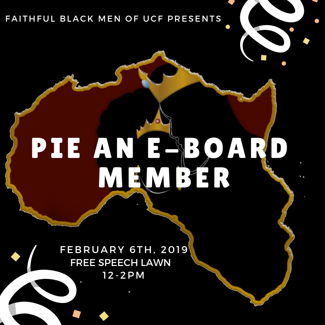 FBMUCF's tweet photo. Make sure to stop by the Free Speech Lawn tomorrow from 12-2pm to pie one of our E-Board members in the face! 

#ucf22 #ucf21 #ucf20 #ucf19 https://t.co/7OKnlWU5lq