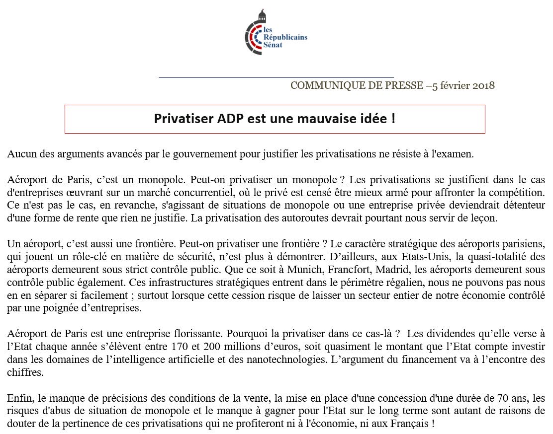 lesRep_Senat's tweet image. Les @lesRep_Senat refusent la #privatisation d’#ADP.