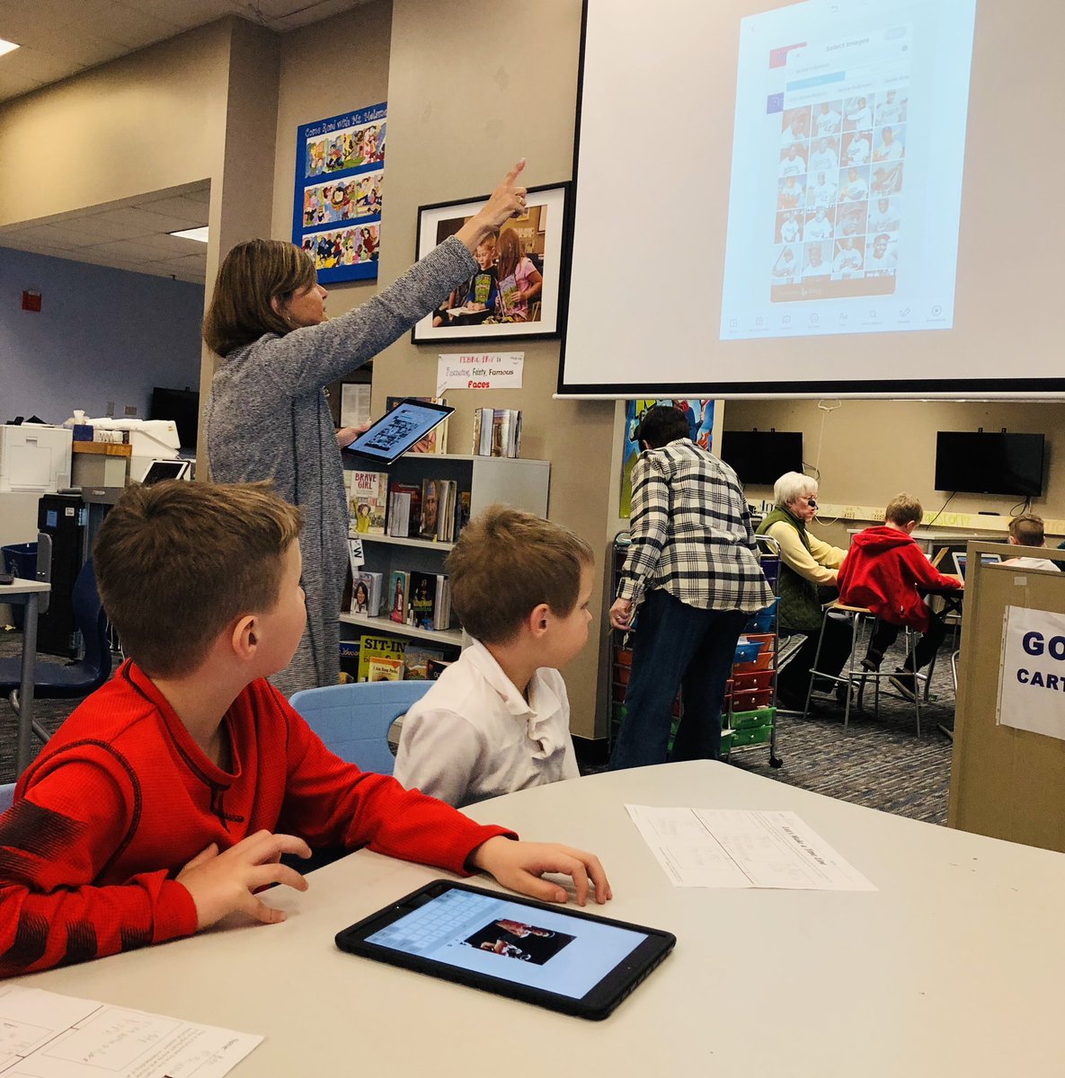 Making timelines to display new learning from research! Look at our teamwork! <a href="/pattonlmc/">Patton LMC</a> <a href="/AHSD25Patton/">Patton Elementary</a>