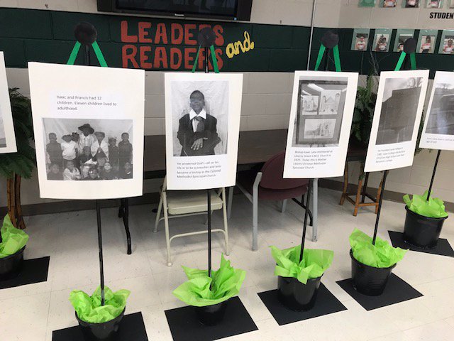 JMCSchools's tweet photo. The students and staff at #IsaacLaneElementary are honoring #BishopIsaacLane in a special way through this display as part of the school's #BlackHistoryMonth celebration! #JMCSS #honor #history #remember #teach #learn #JacksonTN @thelanecollege https://t.co/J4jSlCeDAE