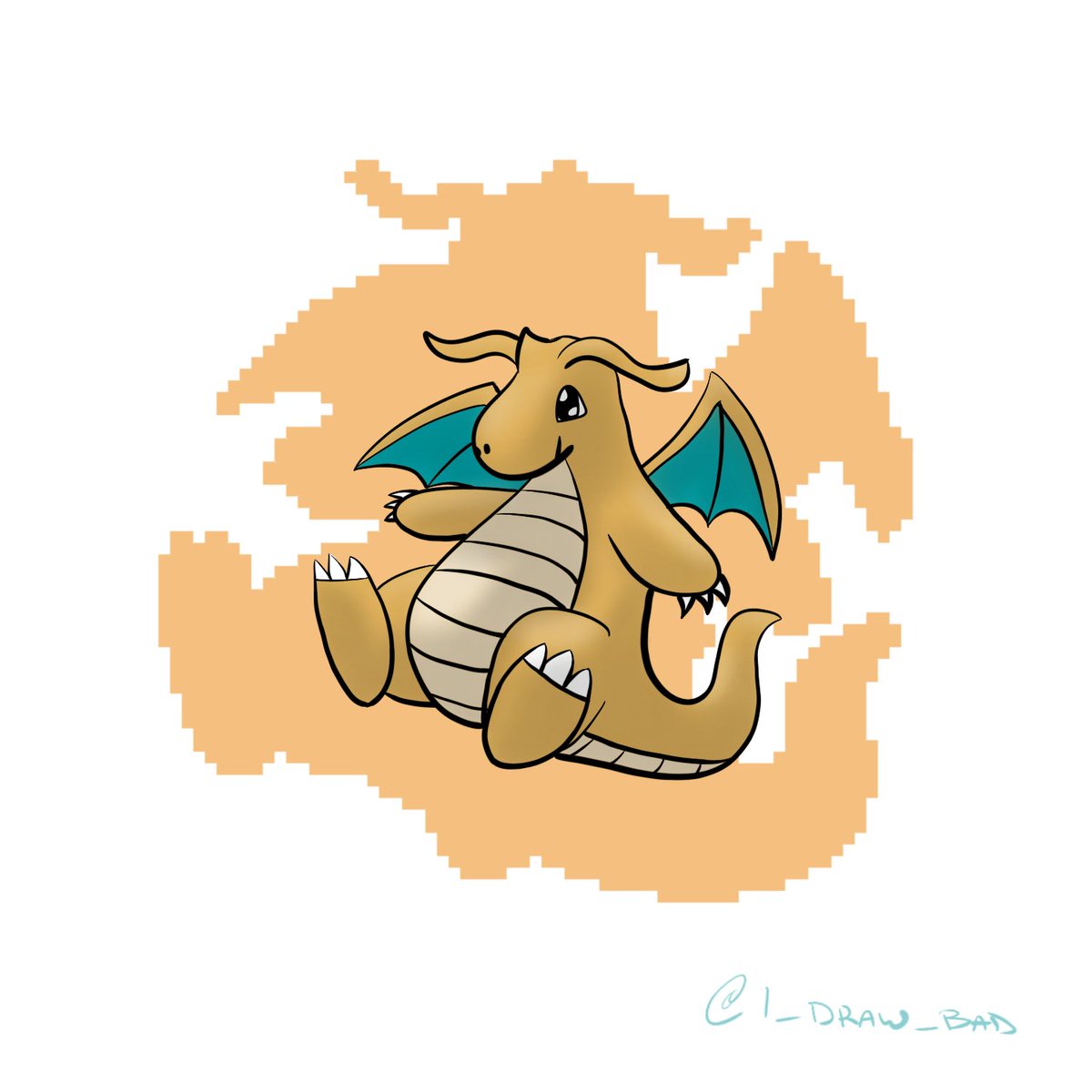 No. 149, Dragonite, the Dragon Pokemon
its cuteness is said to surpass that of any other! :)