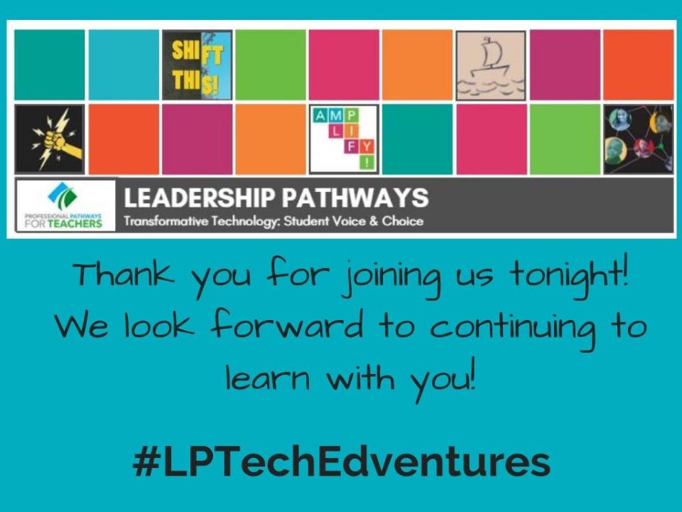 labrowder's tweet photo. We've loved connecting with you all tonight and can't wait to see where the learning takes us all this semester! Thank you all for participating so thoughtfully! #LPTechEdventures https://t.co/ZsB81kFjXT