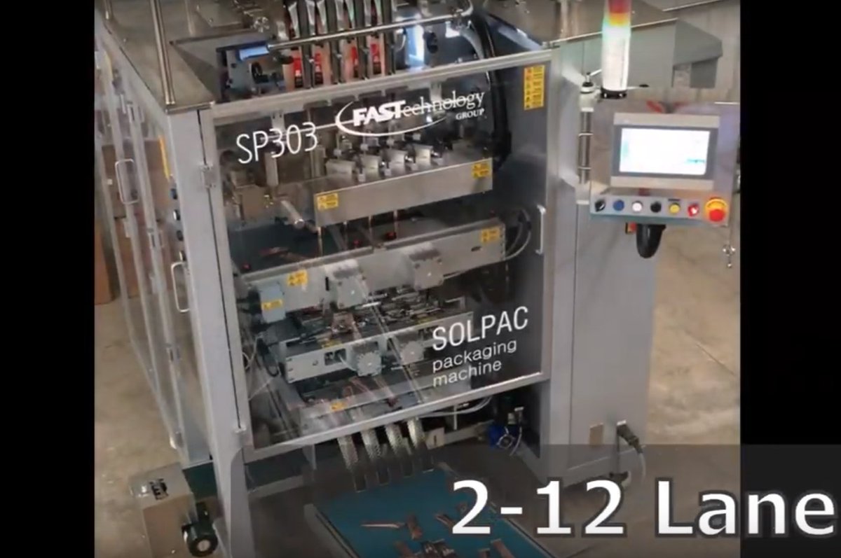FASTechnology's tweet image. This video shows a 4-lane version of a popular Stick Pack machine we supply, install, and service:  youtu.be/lifMF53D1Gk