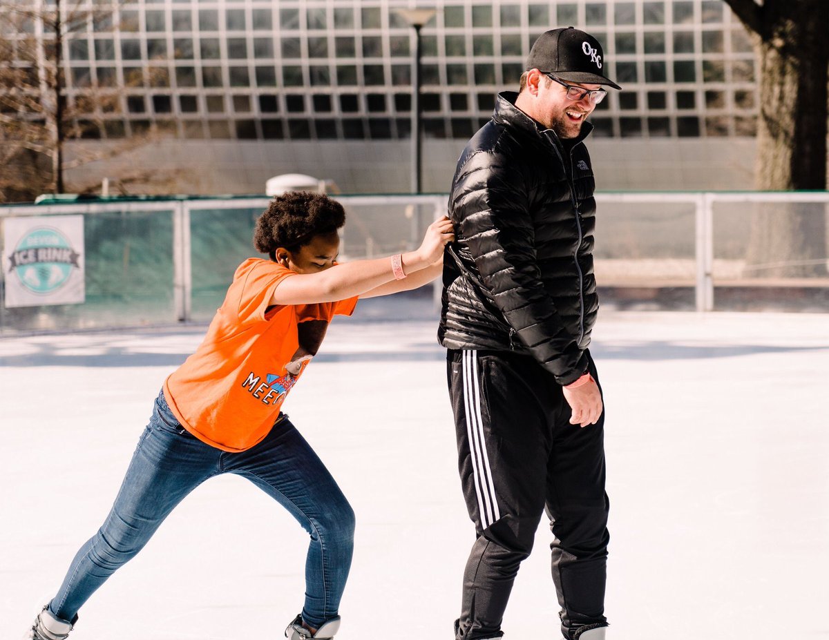 TMProject's tweet photo. We hit the ice to kick off 2019! Special thanks to @DowntownOKC for sponsoring this event and to https://t.co/0ZPi0XWlIl for capturing the action. #TMProjectMentorMoment #MentorMoment #TMPOKC #Mentor #TMProject #TMP #IceSkating https://t.co/rdDf7xcFOS