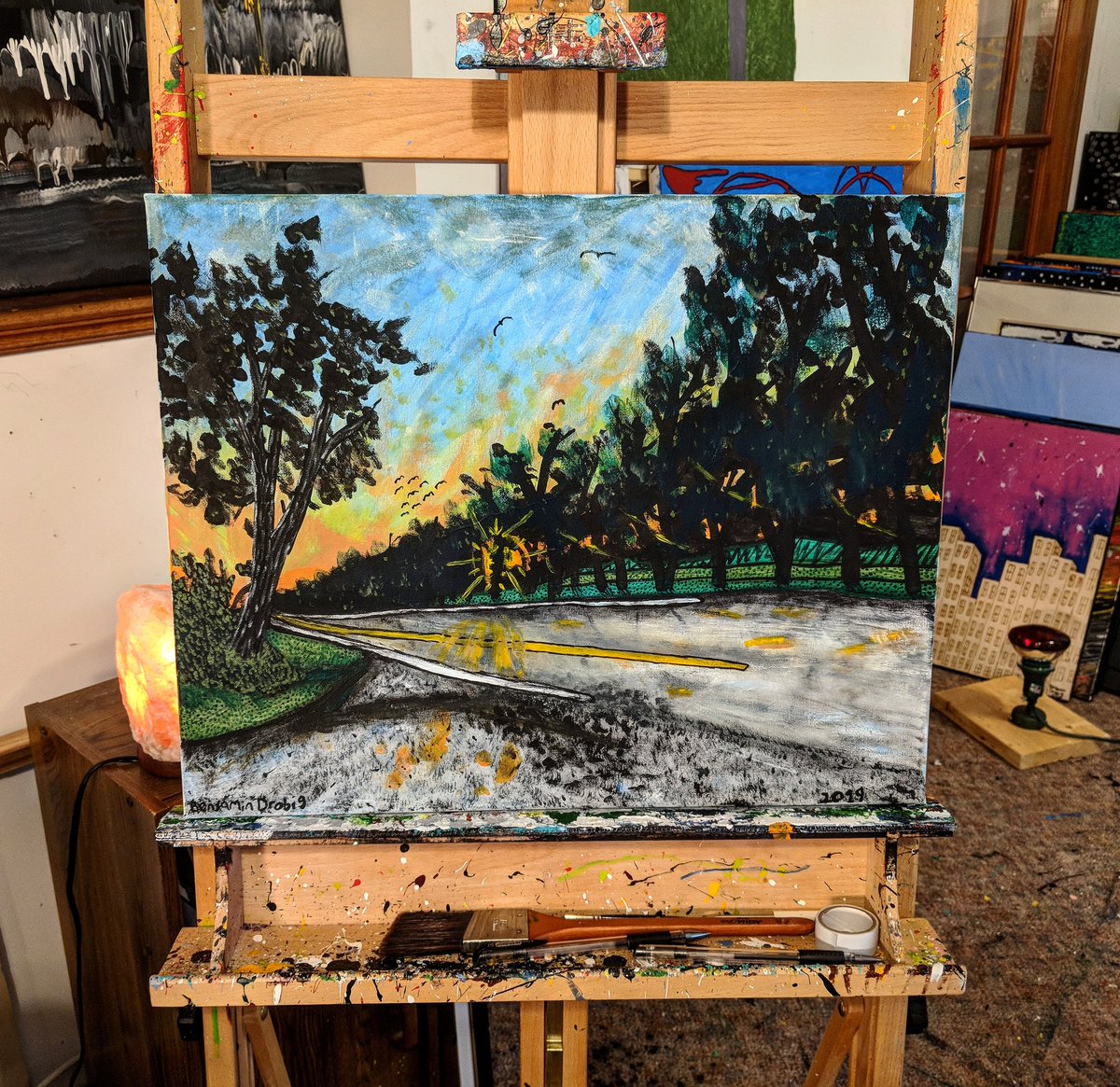 Generationunart's tweet photo. Finished this painting on stream last night! Thank you for watching! 🎨❤️ #supportsmallsteamers #twitchtv #TwitchAffilate #twitchcreative #art https://t.co/7gBuQMRWjU
