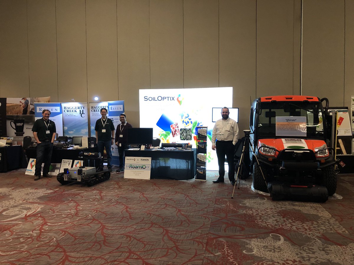 SoilOptix's tweet image. We’re so excited to be here today representing #SoilOptix at #PAG2019 with a #SoilOptix Super Booth! Come see service providers  @StephenGRedmon1 @TheSandFarmer @HDCAgronomy &amp;amp; special guest @KorechiInnov all at booths 3,4,5 &amp;amp; 14 to learn about #SoilMapping #OntAg