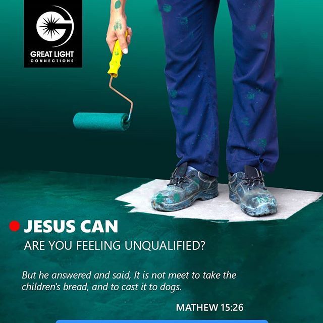 Are you feeling unqualified?

#praisehim #comeasyouare #tuesday #tuesdaymotivation #rccg #greatlightconnections #justdoit #motivation #grace #bibleverse #biblequotes #biblemotivation #bible #today bit.ly/2TF7ZD6