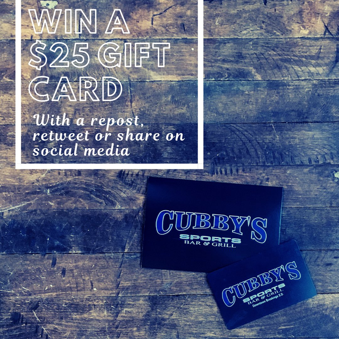 CubbysBrookings's tweet image. Retweet and tag a friend for your chance to win a gift card!!
