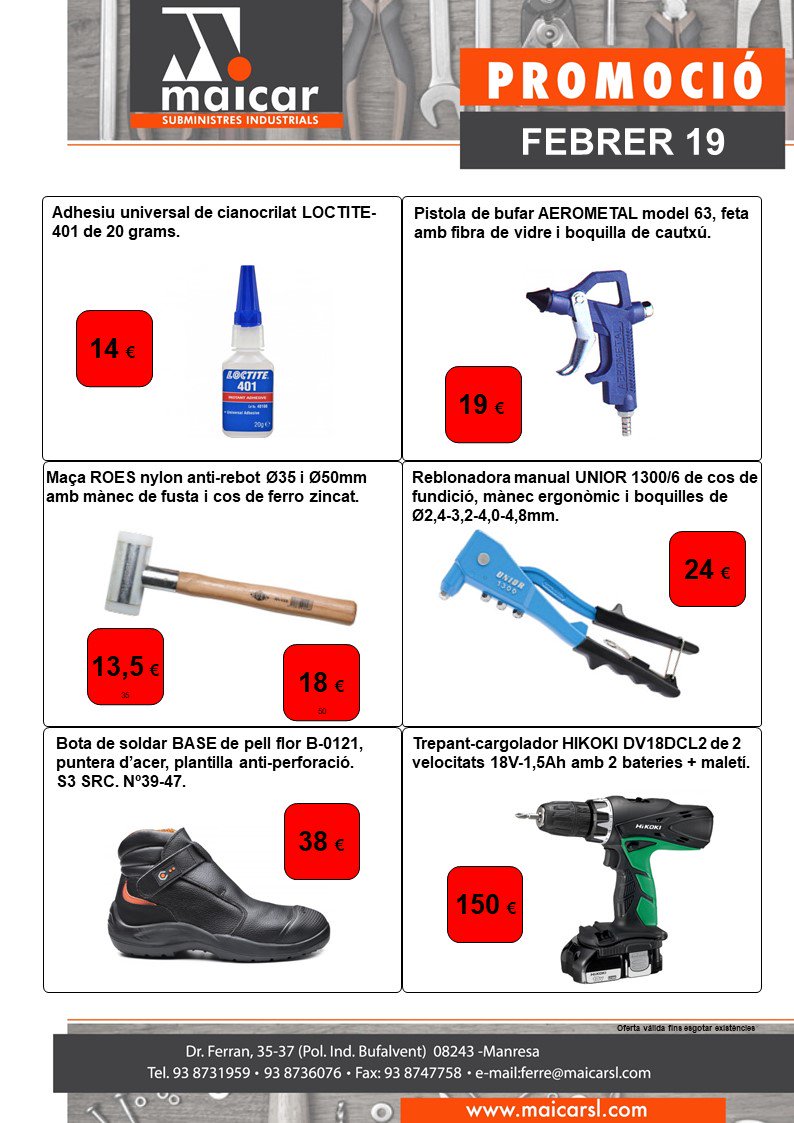 MAICARSL's tweet photo. I amb l'arribada d'un nou mes...nova promoció !!!
Y con la llegada de un nuevo mes...nueva promoción!!!
#promo #febrer #febrero @MAICARSL https://t.co/rp8YIWK6tO