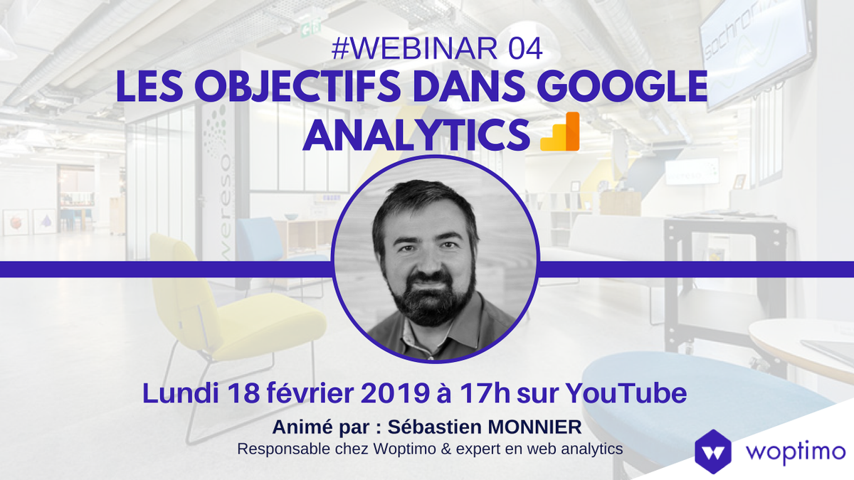 woptimo's tweet photo. [#WEBINAR] Les objectifs dans Google Analytics ! Rejoignez-nous sur #YouTube lundi 18 février à 17h  pour un nouveau webinar présenté par @smonnier 

➡️https://t.co/bEiLc3KGRX
@semrush_fr @WebmarketingCOM https://t.co/NbQRlfZrZe